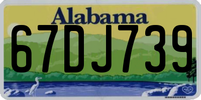 AL license plate 67DJ739