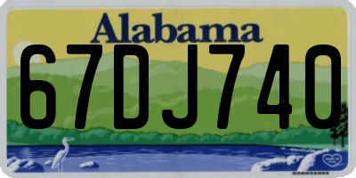 AL license plate 67DJ740