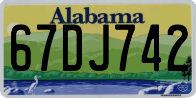 AL license plate 67DJ742
