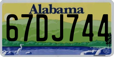 AL license plate 67DJ744