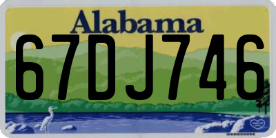 AL license plate 67DJ746