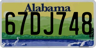 AL license plate 67DJ748