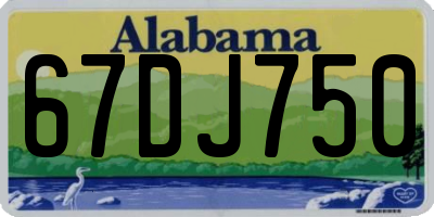 AL license plate 67DJ750