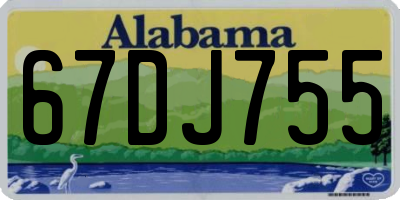 AL license plate 67DJ755