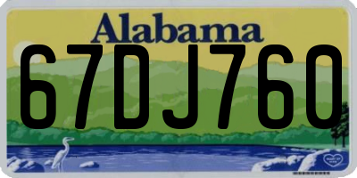 AL license plate 67DJ760