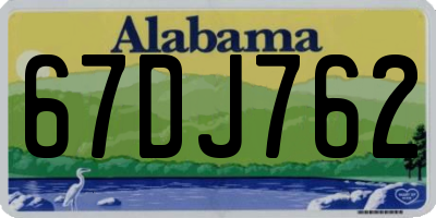 AL license plate 67DJ762