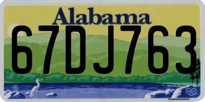 AL license plate 67DJ763