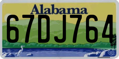 AL license plate 67DJ764