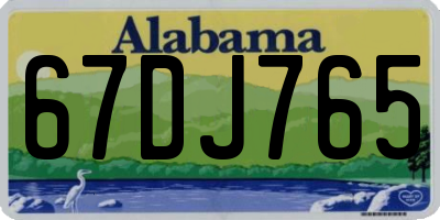 AL license plate 67DJ765