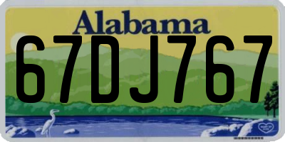 AL license plate 67DJ767