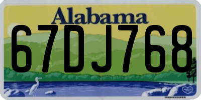 AL license plate 67DJ768