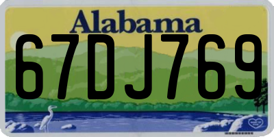 AL license plate 67DJ769