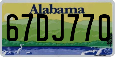 AL license plate 67DJ770