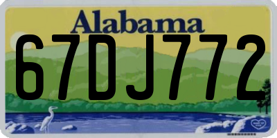AL license plate 67DJ772