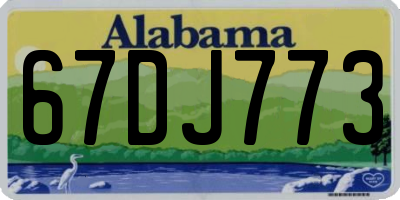 AL license plate 67DJ773
