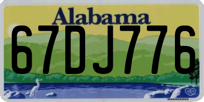 AL license plate 67DJ776