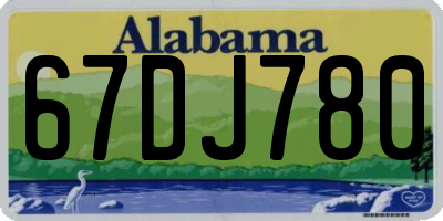 AL license plate 67DJ780