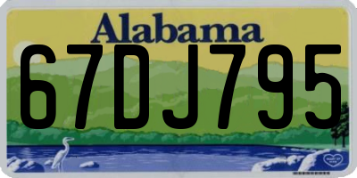 AL license plate 67DJ795