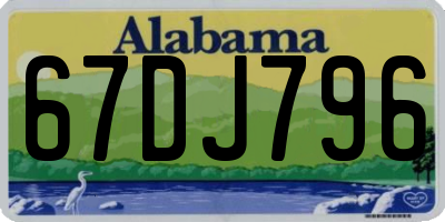 AL license plate 67DJ796