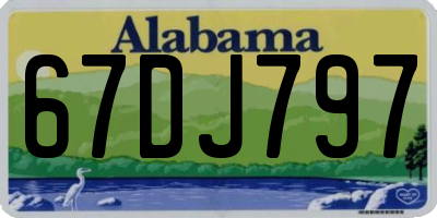 AL license plate 67DJ797