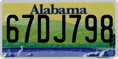 AL license plate 67DJ798