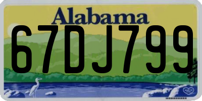 AL license plate 67DJ799