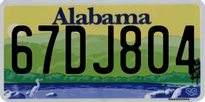 AL license plate 67DJ804