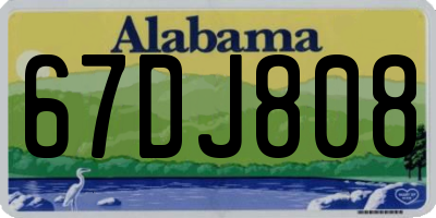 AL license plate 67DJ808