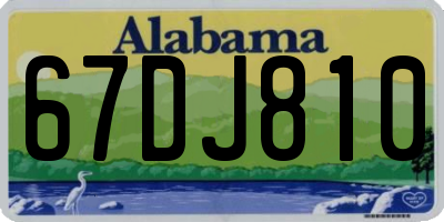 AL license plate 67DJ810