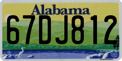 AL license plate 67DJ812