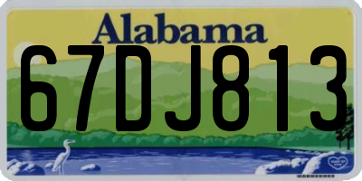 AL license plate 67DJ813