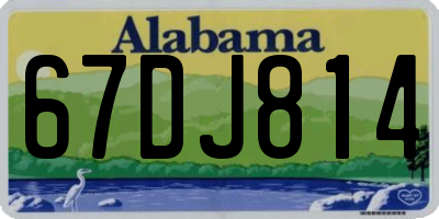 AL license plate 67DJ814