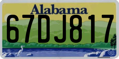 AL license plate 67DJ817