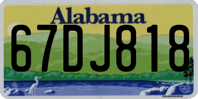 AL license plate 67DJ818