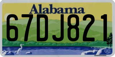 AL license plate 67DJ821