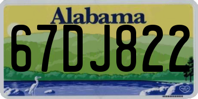 AL license plate 67DJ822