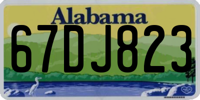 AL license plate 67DJ823