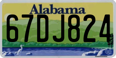 AL license plate 67DJ824