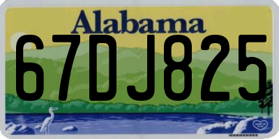 AL license plate 67DJ825