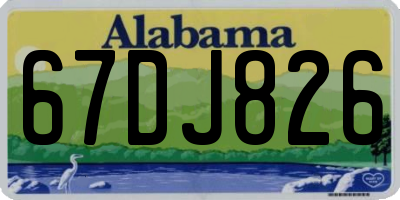 AL license plate 67DJ826