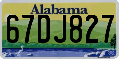 AL license plate 67DJ827