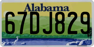 AL license plate 67DJ829