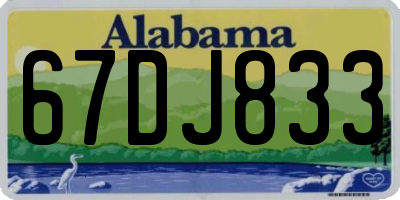 AL license plate 67DJ833