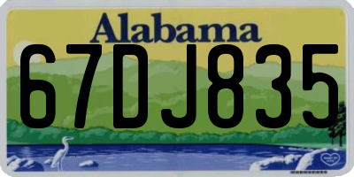 AL license plate 67DJ835