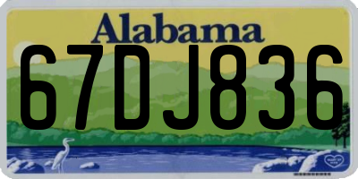 AL license plate 67DJ836