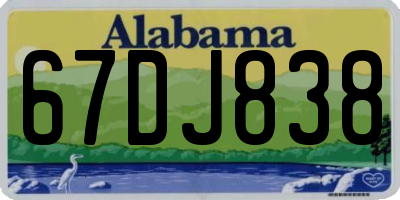 AL license plate 67DJ838