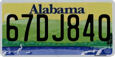 AL license plate 67DJ840
