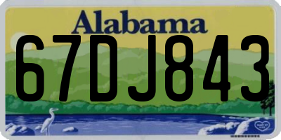 AL license plate 67DJ843