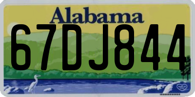 AL license plate 67DJ844