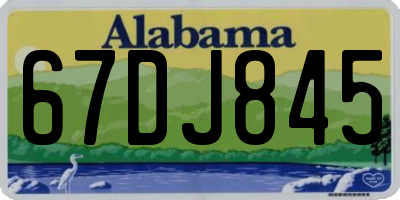 AL license plate 67DJ845